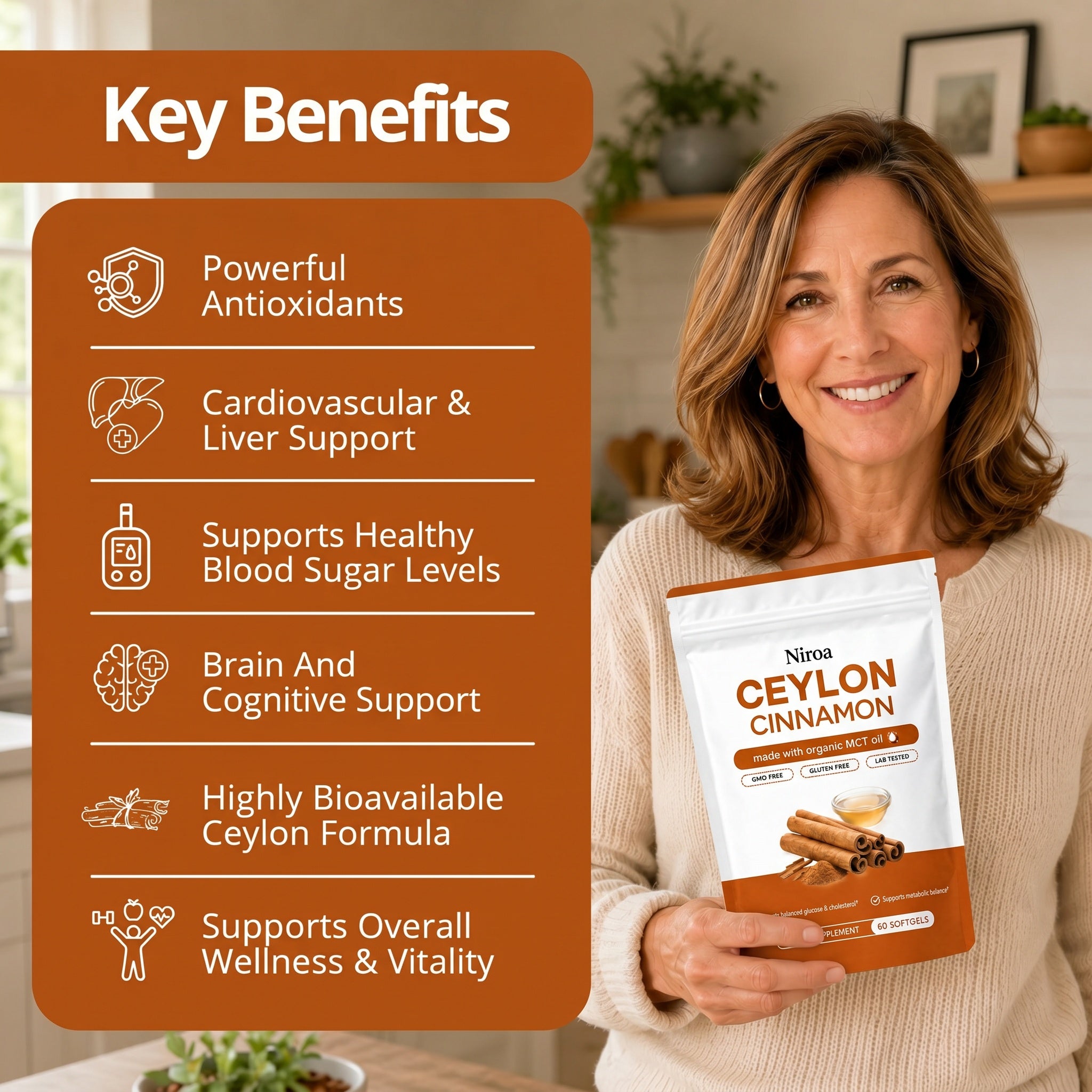 Ceylon Cinnamon 7200mg equivalent with MCT Oil